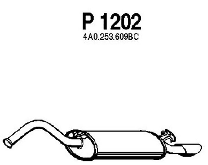 Rear muffler