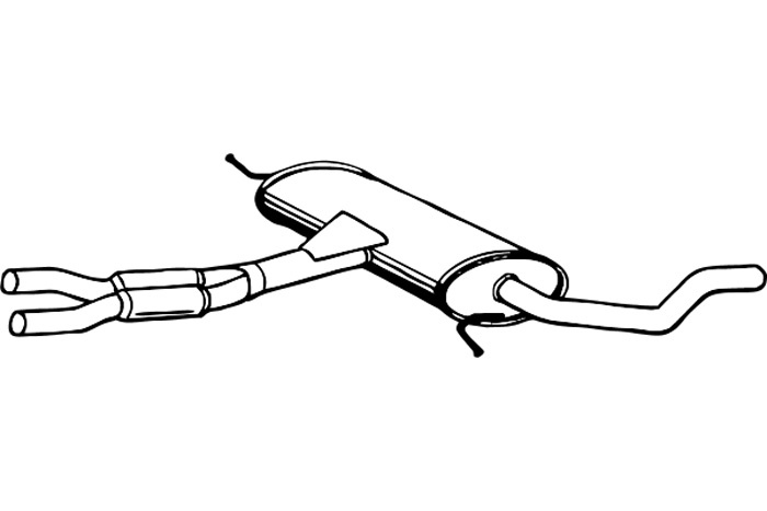 Intermediate muffler