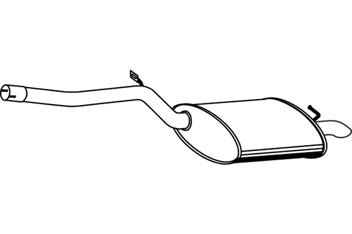 Rear muffler