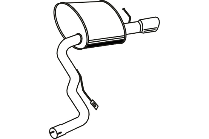 Rear muffler