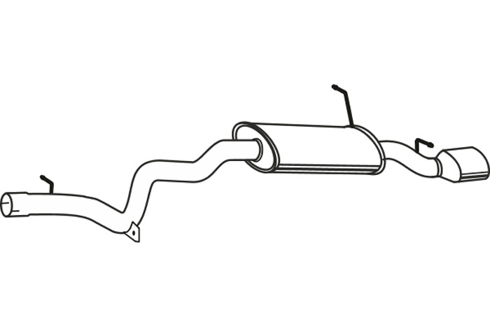 Rear muffler