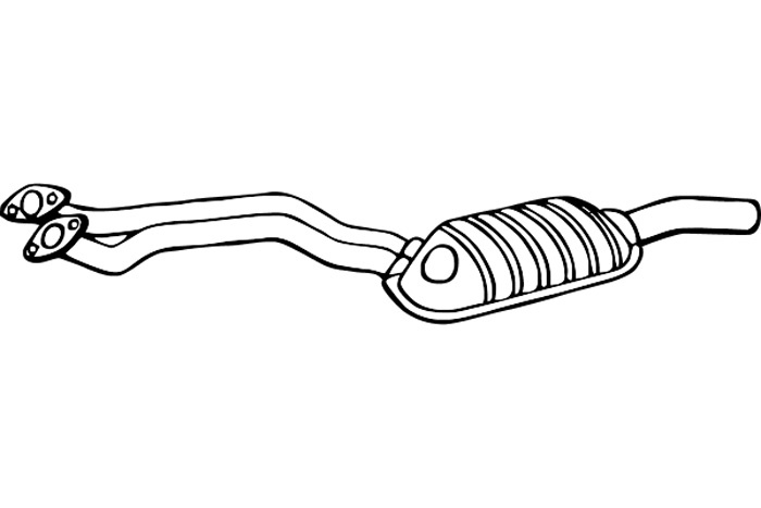 Intermediate muffler