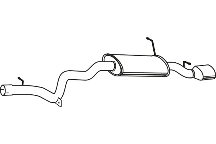Rear muffler