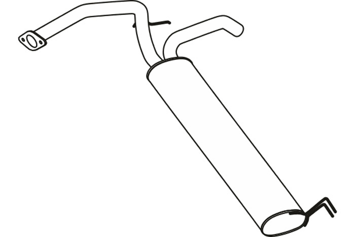 Rear muffler