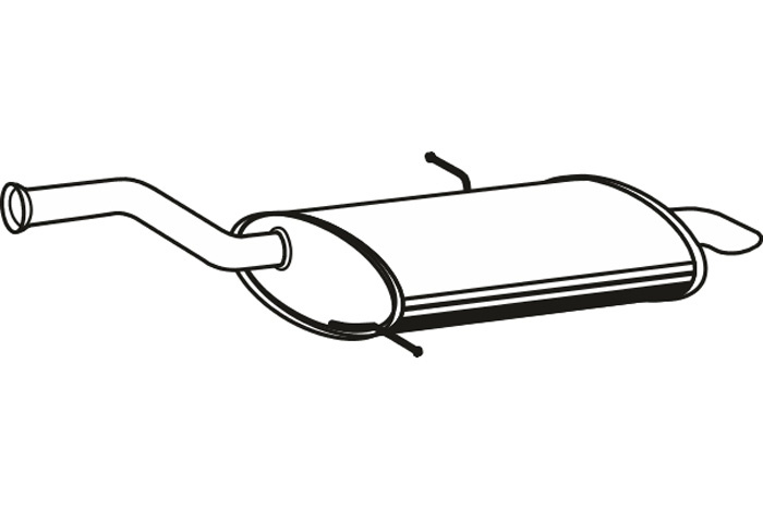 Rear muffler