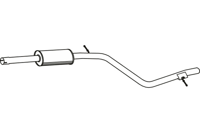 Intermediate muffler