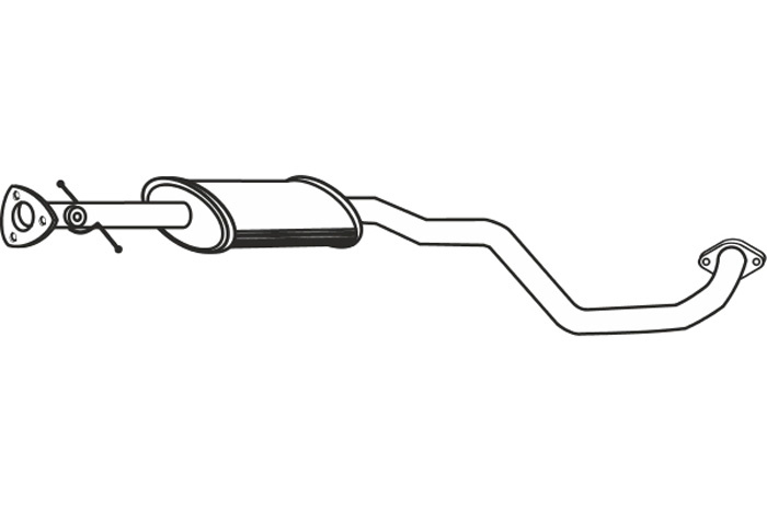Intermediate muffler