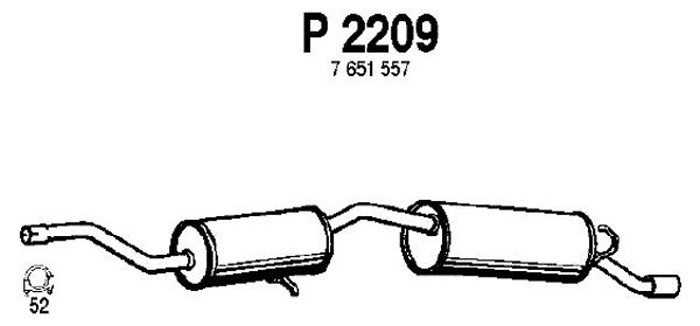 Rear muffler