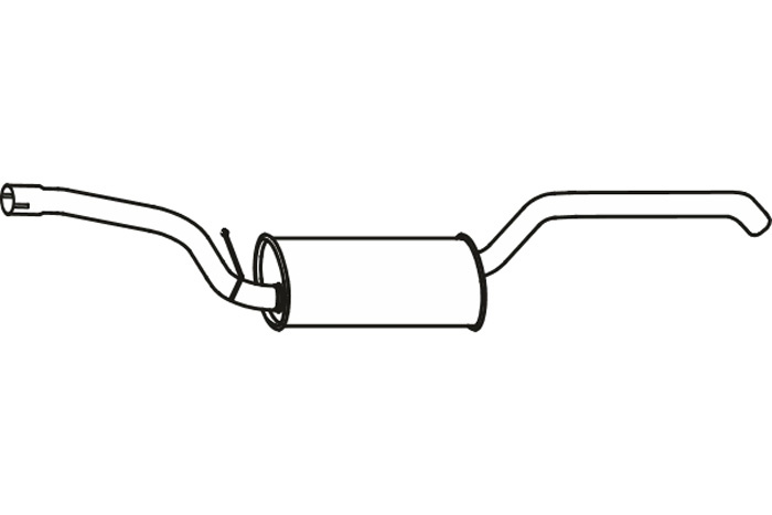 Rear muffler