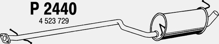 Intermediate muffler