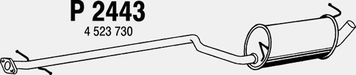 Intermediate muffler