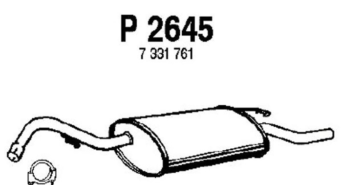 Rear muffler