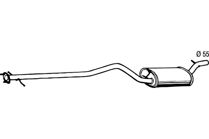 Intermediate muffler