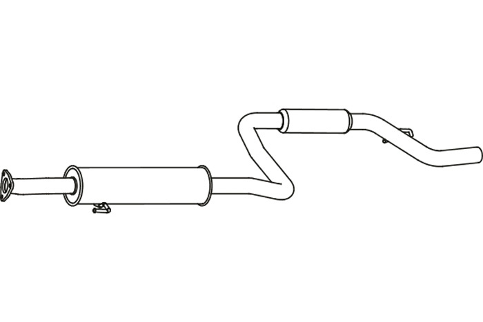 Intermediate muffler