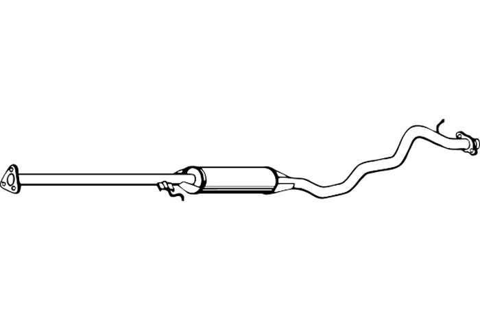 Intermediate muffler