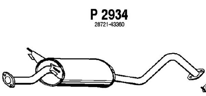 Intermediate muffler