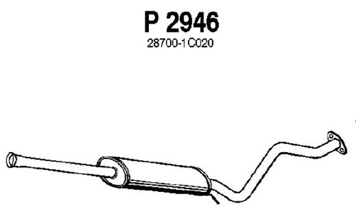 Intermediate muffler
