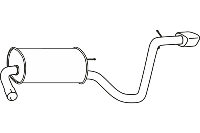 Rear muffler