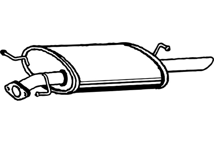 Rear muffler
