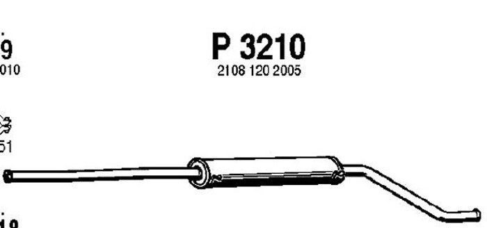 Intermediate muffler