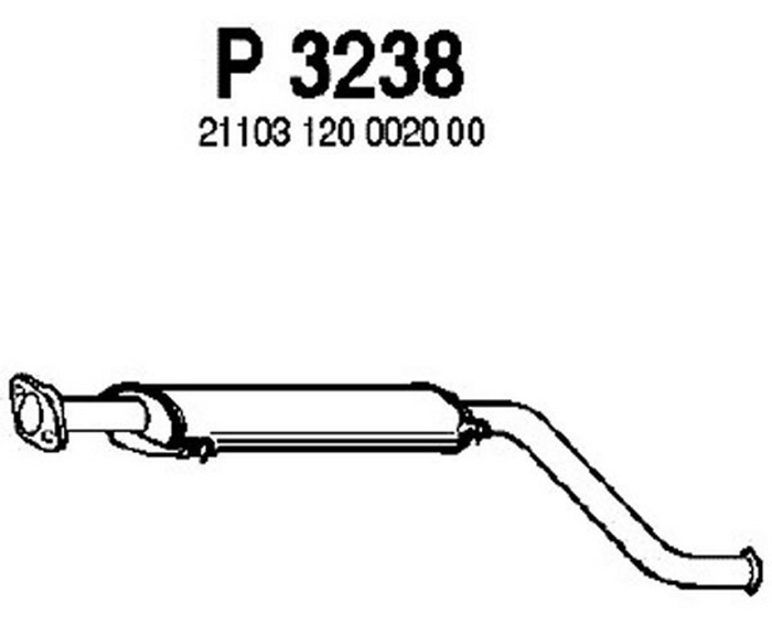 Intermediate muffler