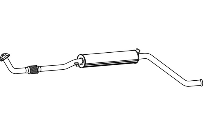 Intermediate muffler