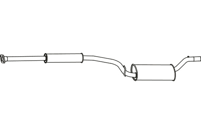 Intermediate muffler