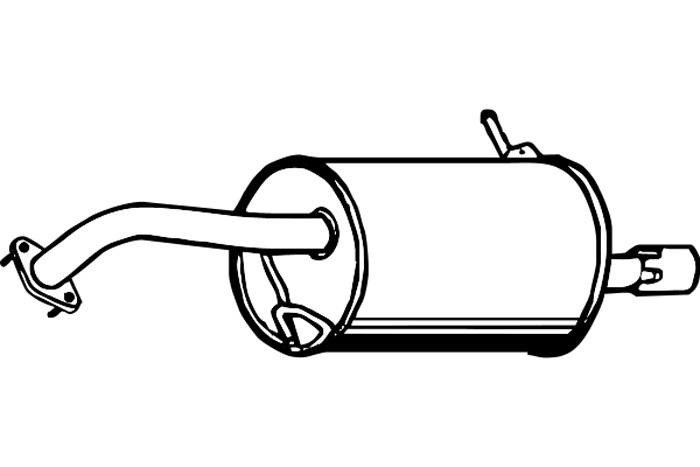Rear muffler