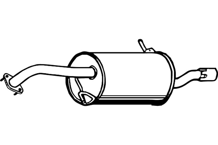 Rear muffler