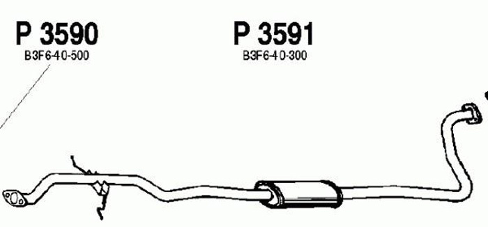 Intermediate muffler