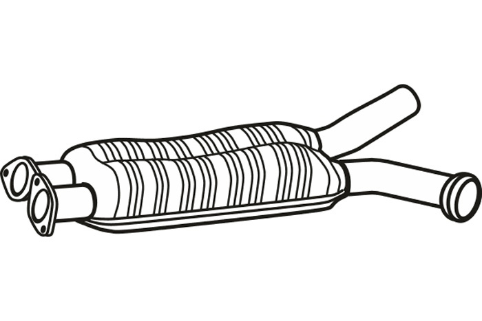 Intermediate muffler