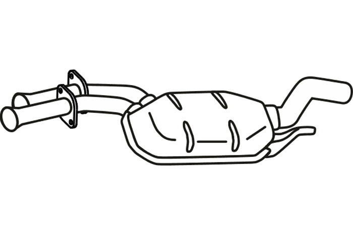 Intermediate muffler