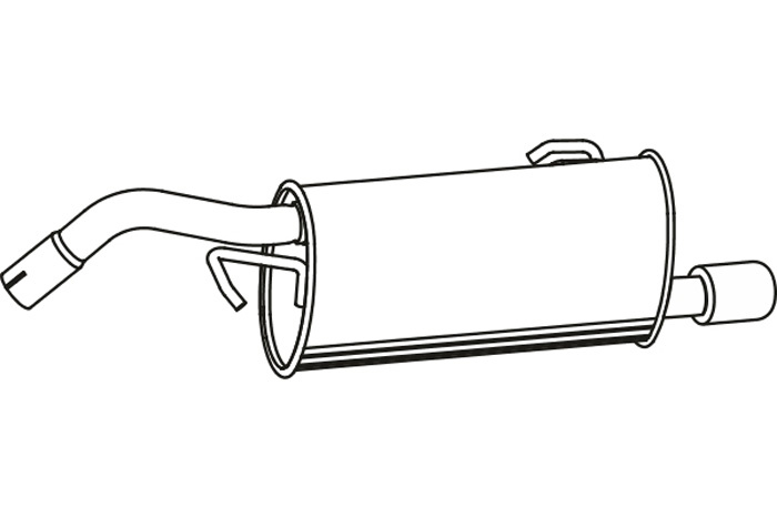 Rear muffler