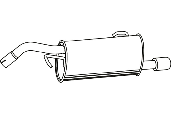 Rear muffler