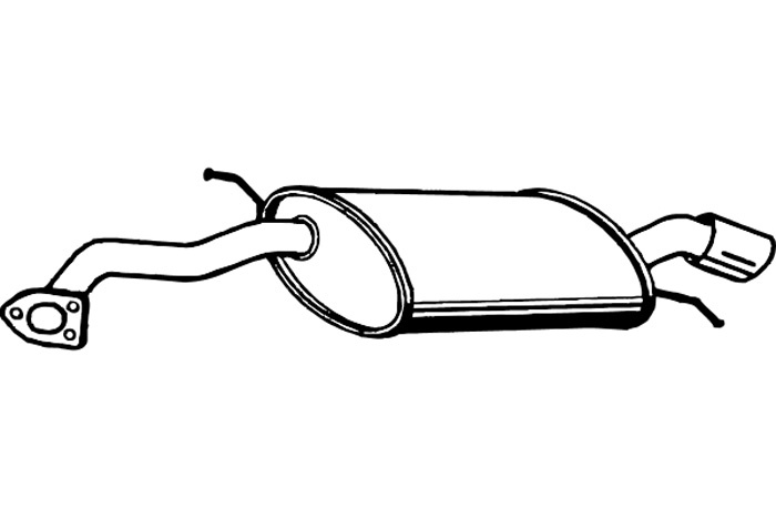 Rear muffler