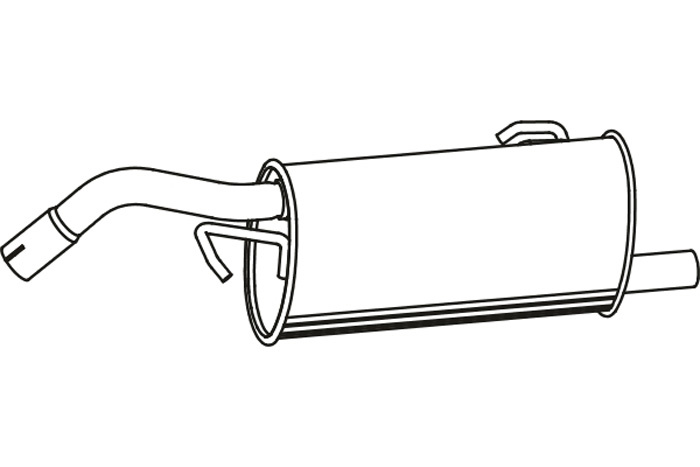 Rear muffler