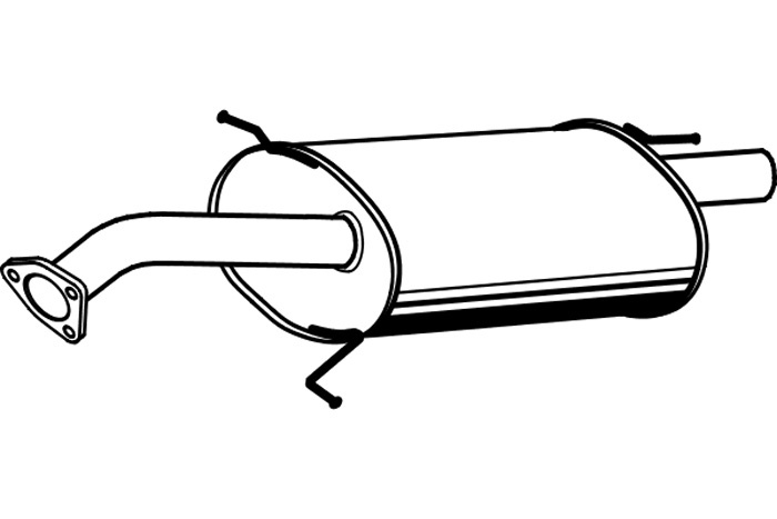 Rear muffler
