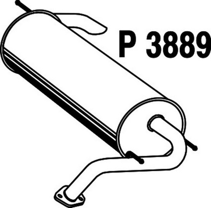 Rear muffler