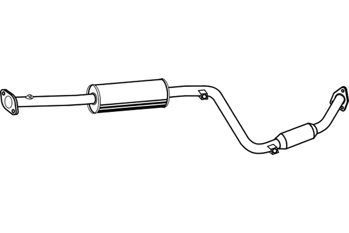 Intermediate muffler