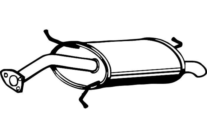 Rear muffler