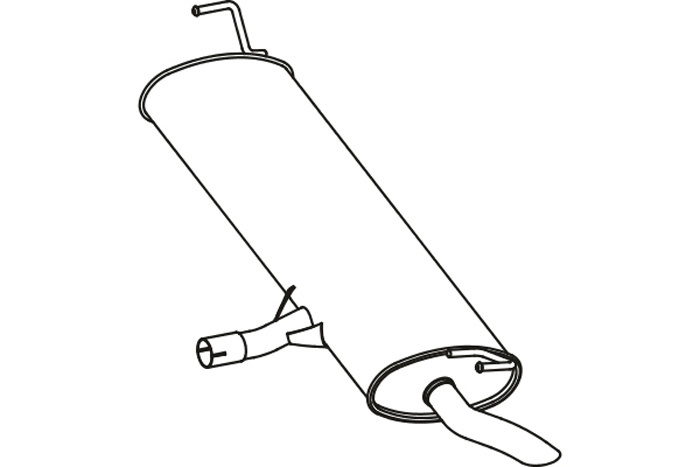 Rear muffler
