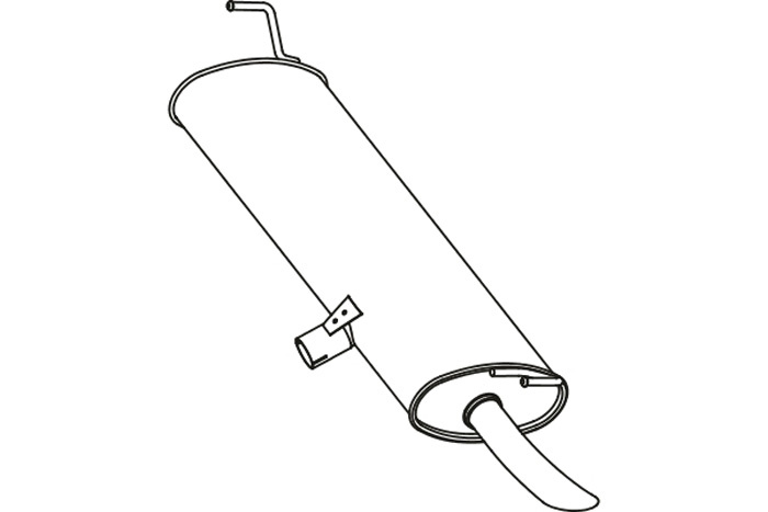Rear muffler