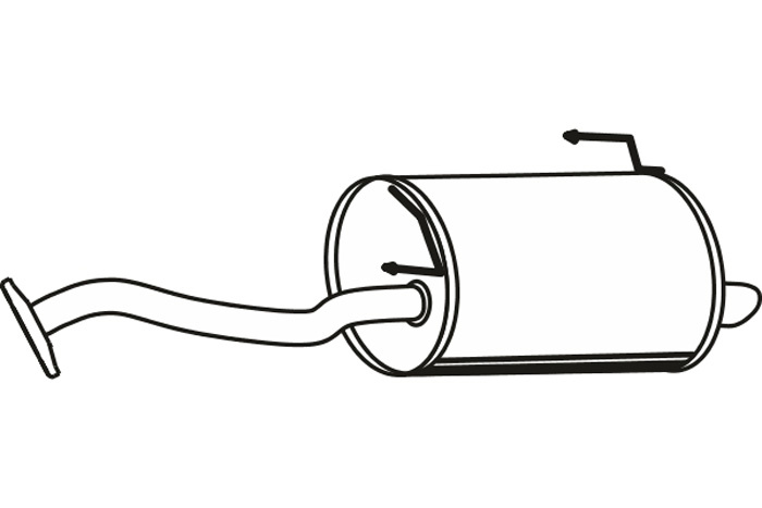 Rear muffler