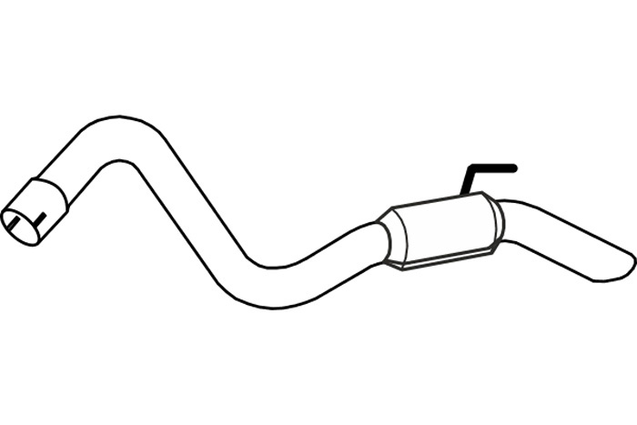 Rear muffler