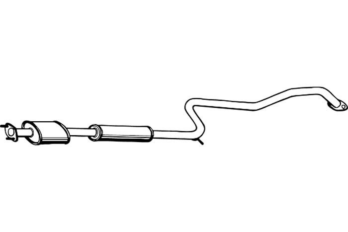 Intermediate muffler