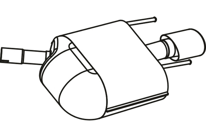 Rear muffler