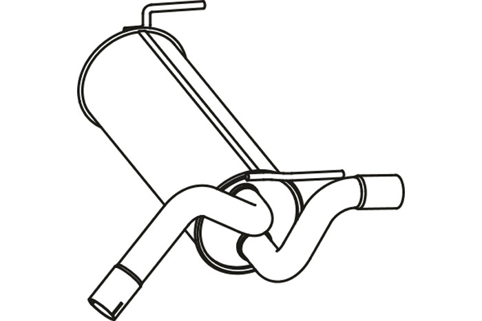 Intermediate muffler