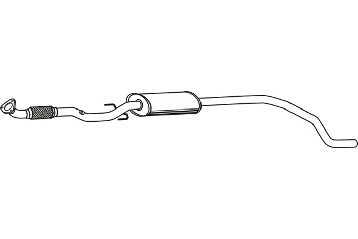 Intermediate muffler