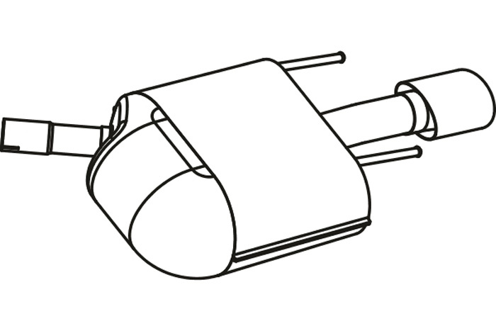 Rear muffler