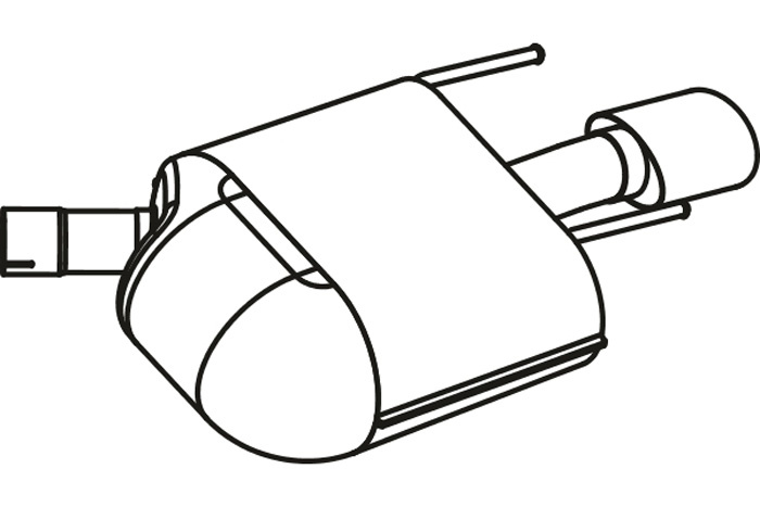 Rear muffler